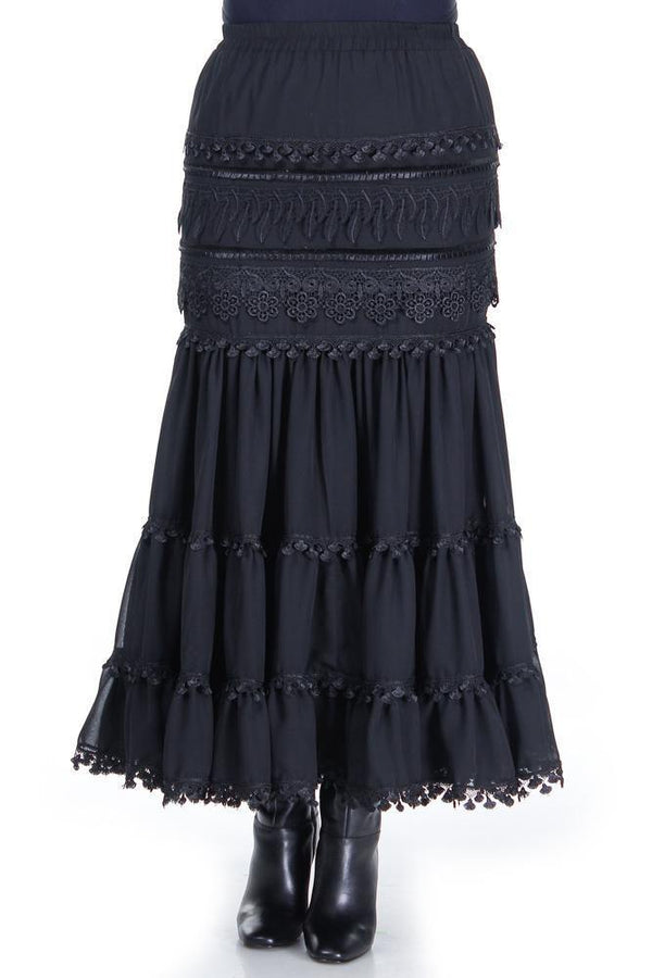 Fusta voal cu aplicatii  Liza Panait Liza Panait Online Boutique